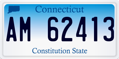 CT license plate AM62413