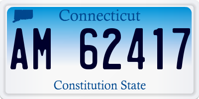 CT license plate AM62417
