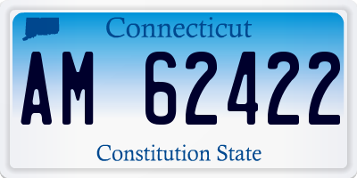 CT license plate AM62422