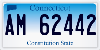 CT license plate AM62442