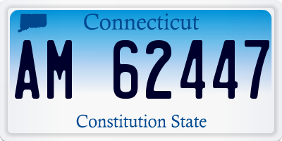 CT license plate AM62447