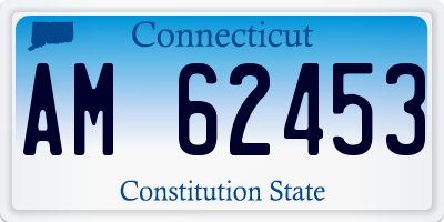 CT license plate AM62453