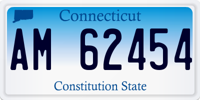CT license plate AM62454