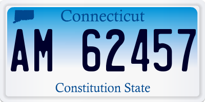 CT license plate AM62457