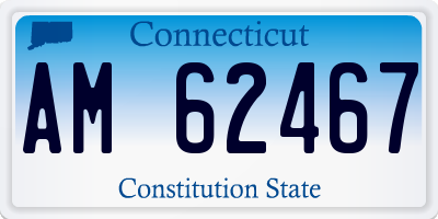 CT license plate AM62467