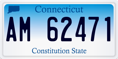CT license plate AM62471