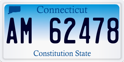 CT license plate AM62478