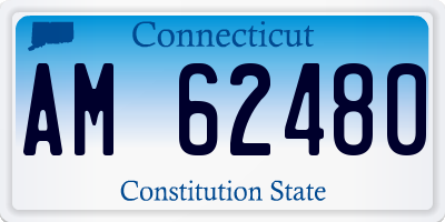 CT license plate AM62480