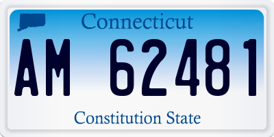 CT license plate AM62481