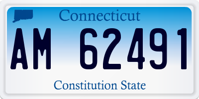 CT license plate AM62491