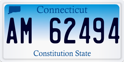 CT license plate AM62494