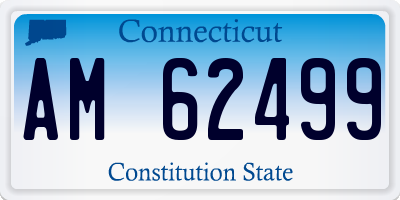 CT license plate AM62499