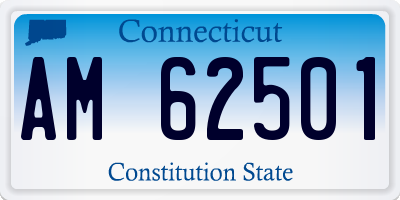 CT license plate AM62501