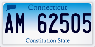CT license plate AM62505