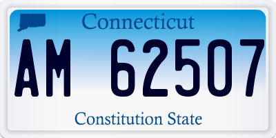 CT license plate AM62507