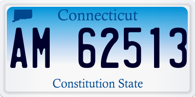 CT license plate AM62513