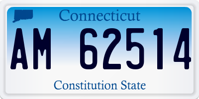 CT license plate AM62514