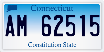 CT license plate AM62515