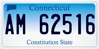 CT license plate AM62516