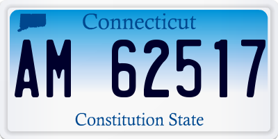 CT license plate AM62517