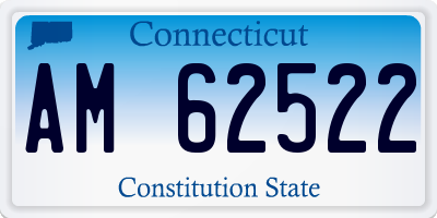 CT license plate AM62522