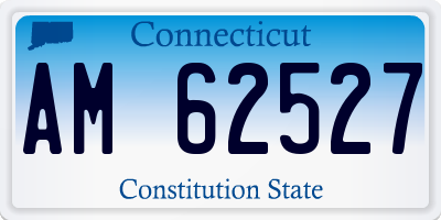 CT license plate AM62527