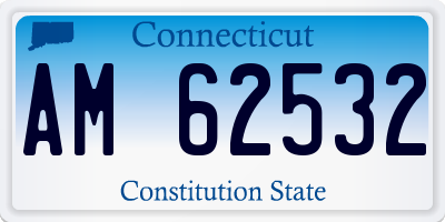 CT license plate AM62532