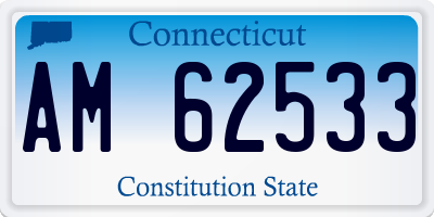 CT license plate AM62533