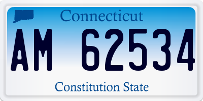 CT license plate AM62534