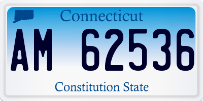 CT license plate AM62536