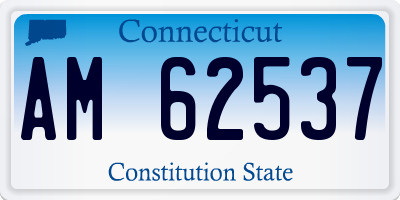 CT license plate AM62537