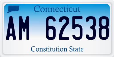 CT license plate AM62538