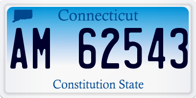 CT license plate AM62543