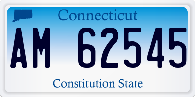 CT license plate AM62545
