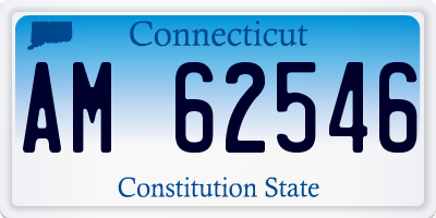CT license plate AM62546