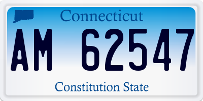 CT license plate AM62547