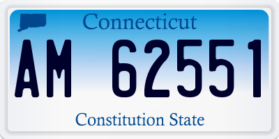 CT license plate AM62551