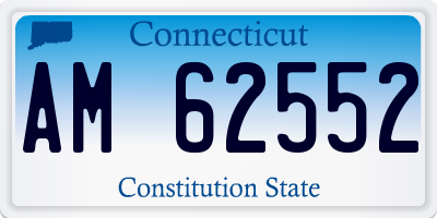 CT license plate AM62552