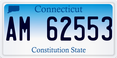 CT license plate AM62553