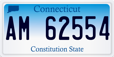 CT license plate AM62554