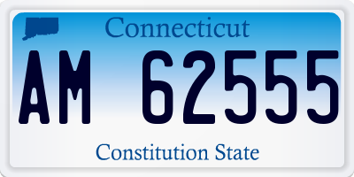 CT license plate AM62555