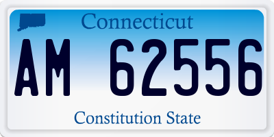 CT license plate AM62556