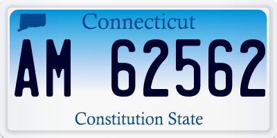CT license plate AM62562