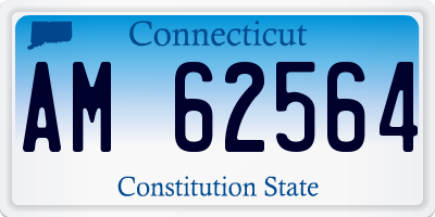 CT license plate AM62564