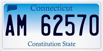 CT license plate AM62570