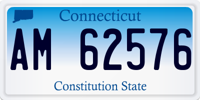 CT license plate AM62576