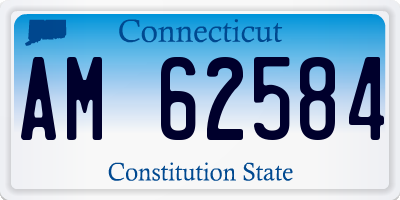 CT license plate AM62584