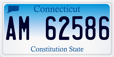 CT license plate AM62586