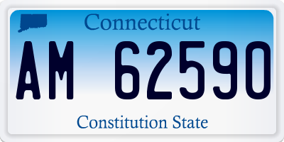 CT license plate AM62590