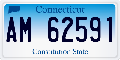 CT license plate AM62591